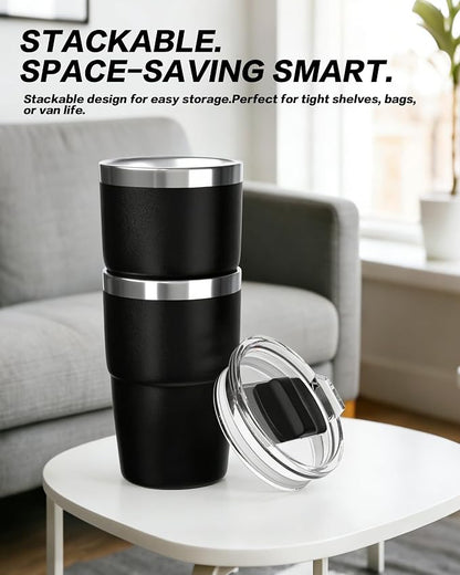 8 oz Stackable Stainless Steel Coffee Mug - Image 4