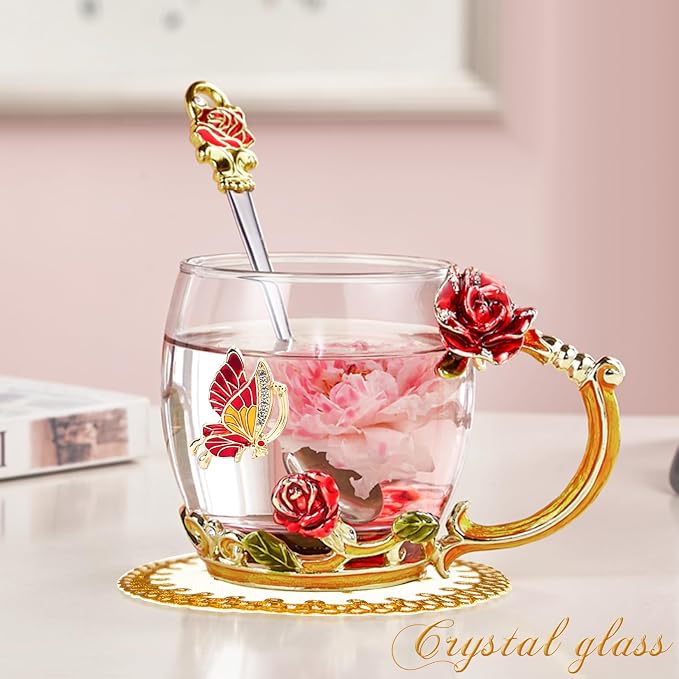 Tea Cup Glass Coffee Enamels Mug Gifts - Image 4