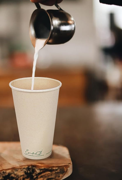 100% Compostable Disposable Coffee Cups Paper Cups Made from Bamboo, - Image 7