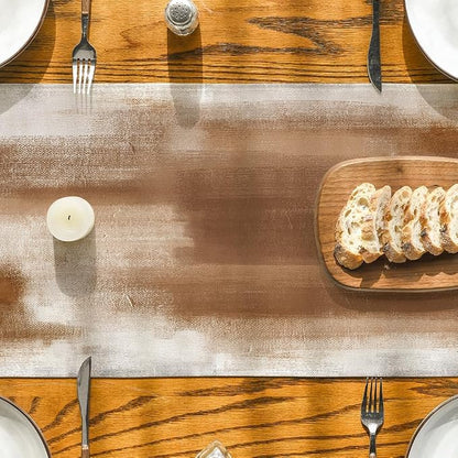 Artoid Mode Brown Abstract Modern Art Table Runner, Seasonal Farmhouse Style - Image 3