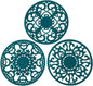 Extra Thick Silicone Trivet Mat for Hot Dishes, Hot Pots and Pans, Pot Holder, Hot Pad to Portect Your Table and Countertop, Kitchen Decor and Accessories,Teal, Set of 3