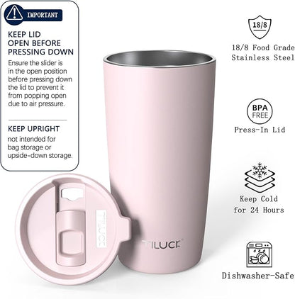 TILUCK 20 oz Insulated Coffee Tumbler - Image 2