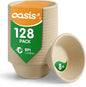 8 oz 128-Pack Compostable Paper Bowls, Small Disposable Dessert & Snack Bowls by SustainableSolutions