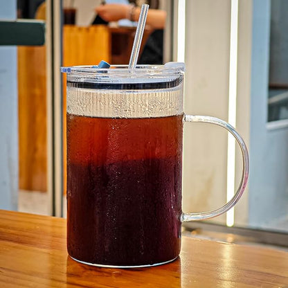 20oz Glass Tumblers with Lids and Straws - Image 6