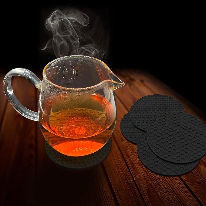 Silicone Non-Slip, Heat Resistant & Water-Trapping Trivet Mats - Image 7