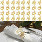 100 Pcs Gold Napkin Rings Bulk Delicate Napkin Holder for Dining Wedding Party Banquet Table Decroration Christmas and Daily Use