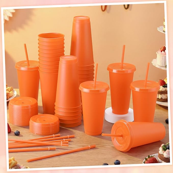 Honeydak 60 Pack Tumbler with Straw and Lid Bulk Cups - Image 2