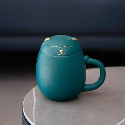 HEER Cat Ceramic Tea Mug 13.5oz - Image 7