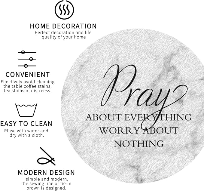 Marble Grey Christian Bible Verses Coasters Set of 6 Coasters - Image 4