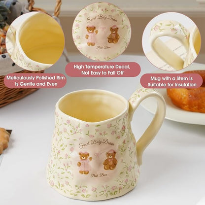 Cute Large Ceramic Coffee Mug Teddy Bear - Image 3