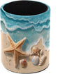 Nautical Beach Starfish and Shell Leather Pen Holder by Unknown
