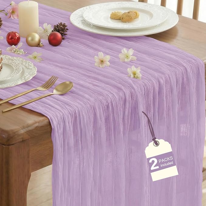 IVAPUPU Purple Table Runner 120 Inch by IVAPUPU