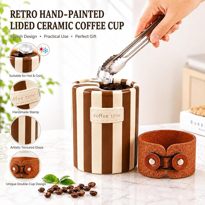Shelprojsu 10oz Ceramic Travel Coffee Mug, Ceramic Mug - Image 3