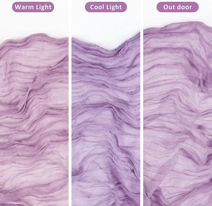 Cheesecloth Table Runner, 120 Inch 10 FT, Lilac | 1 Pack, 35x120 Inches Boho - Image 5