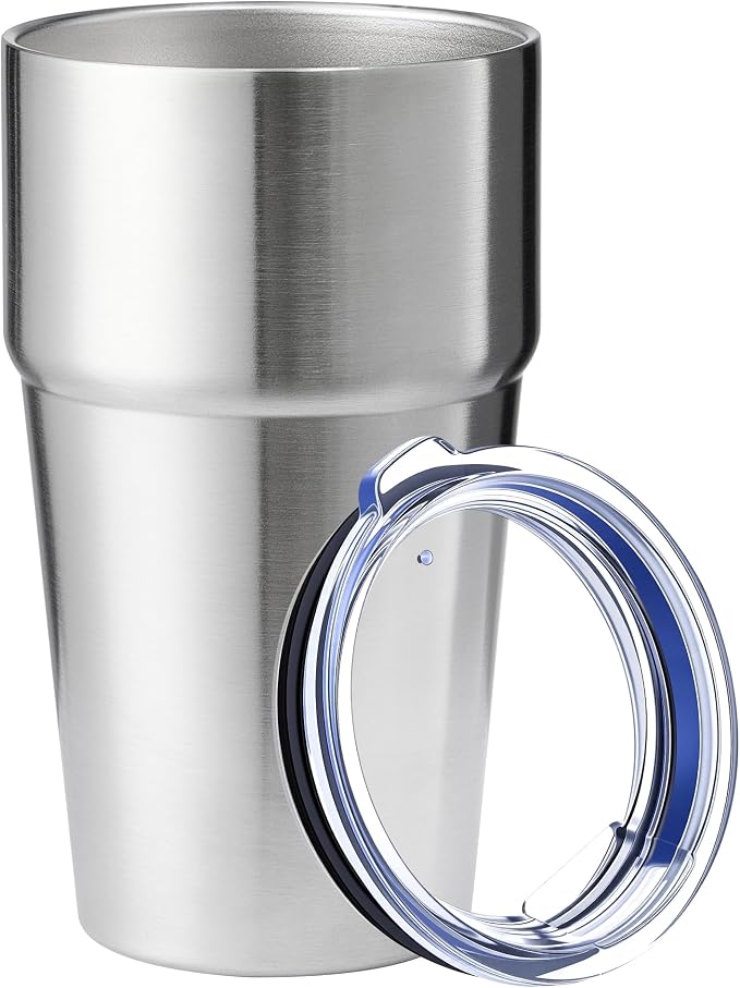 MEWAY 16oz Tumbler Double Wall Vacuum Insulated Travel Mug Bulk, Stainless by MEWAY