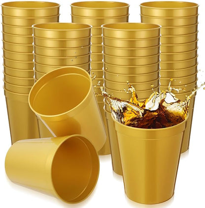 Yungyan 50 Pack 16 oz Stadium Cups Reusable Plastic Cups Blank Drink Stadium by Yungyan