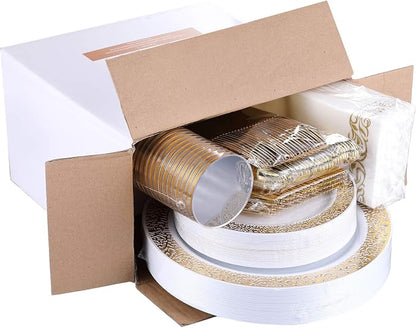 FOCUSLINE 175 Ct Gold Dinnerware Set - Image 8