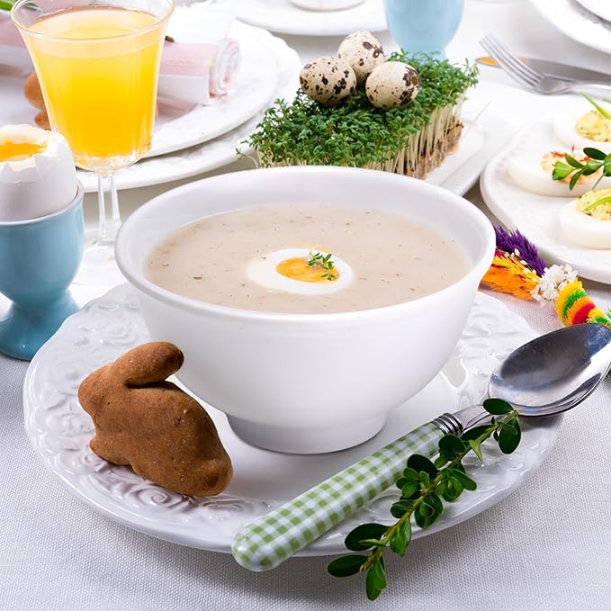 Tioncy 20 Pack Melamine Bowl Set 25 oz White Soup Bowls Set Basic All Purpose - Image 5