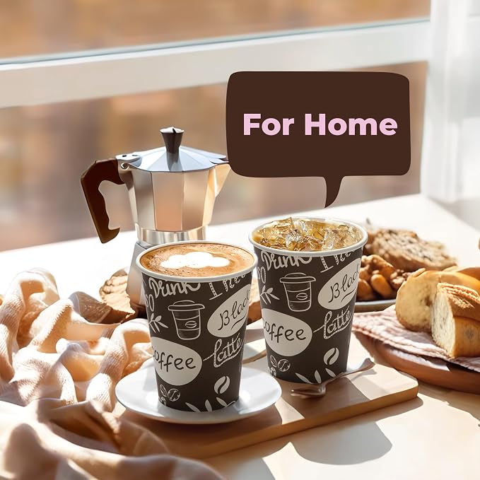 Fit Meal Prep 12 oz Coffee Cups 1000 Count, Leak-Proof Hot Cup, Disposable - Image 5