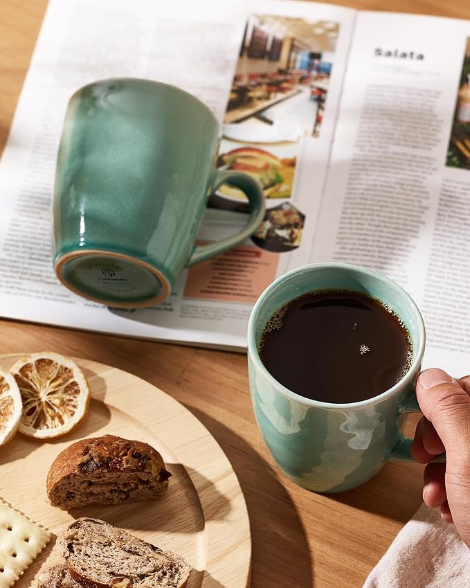 famiware Aurora Coffee Mugs, 14oz Mug Set of 4, Stoneware Mug, Cups - Image 3
