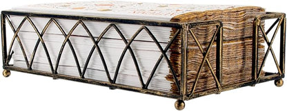 Boston International Arch Design Guest Towel Napkin Holder Caddy, Antique Brass by BostonInternational