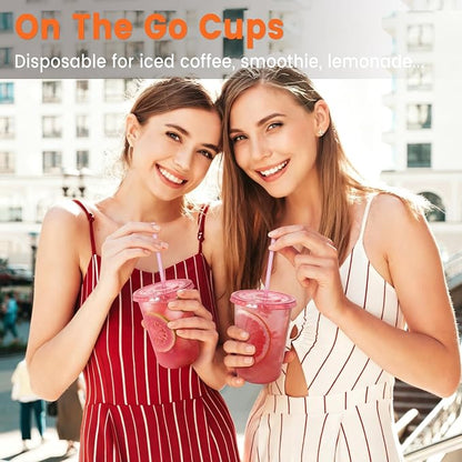 50 Sets - 16oz Pink Plastic Cups - Image 5