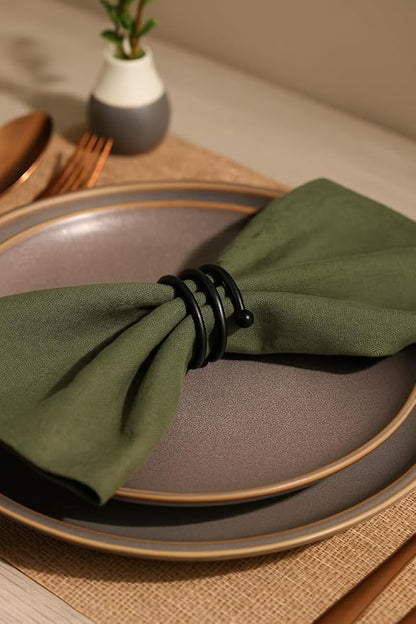 ALPHA Living HOME Metal Spiral Napkin Rings Set of 12 - Image 8