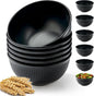 Unbreakable Cereal Bowls, 24 oz, Carbon Black, Reusable Plastic, Lightweight by LIANGKEN