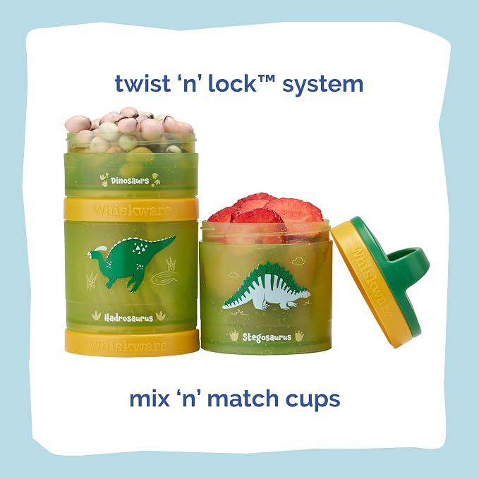 Whiskware Dinosaur Stackable Snack Containers - Image 3
