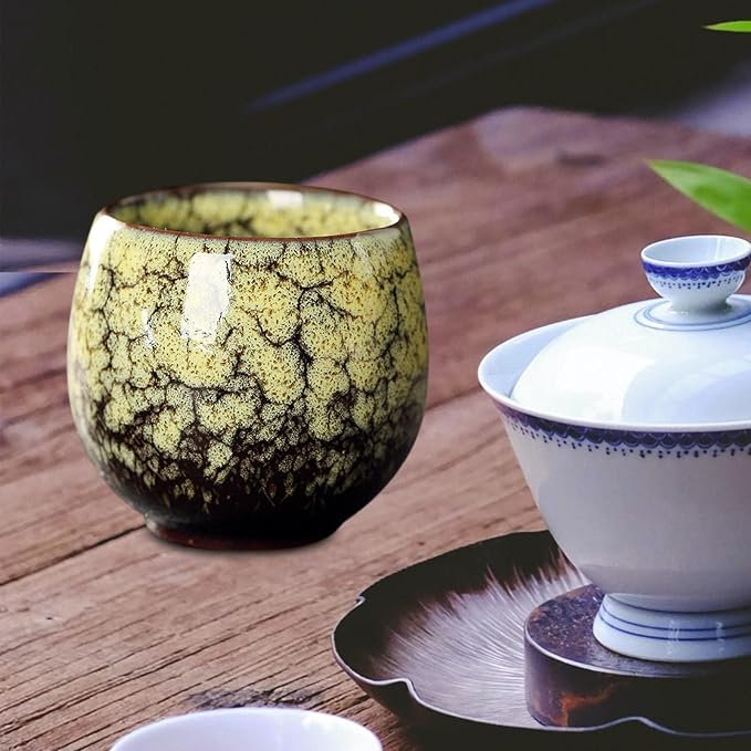 2X Ceramic Mug Chinese Kung Fu Coffee Cup Infuser Teacup Handmade Handleless - Image 7