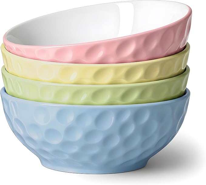 HOMBENE Ceramic Serving Bowls, 6.3 Inch, Oven & Microwave Safe, 25.7 oz Capacity by HOMBENE