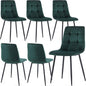 Comfortable Dining Room Chair Set of 6,Easy Assemble Living Room Chair Elegant Velvet Make Up Chair with Stable Metal Legs for Vanity,Dining Room