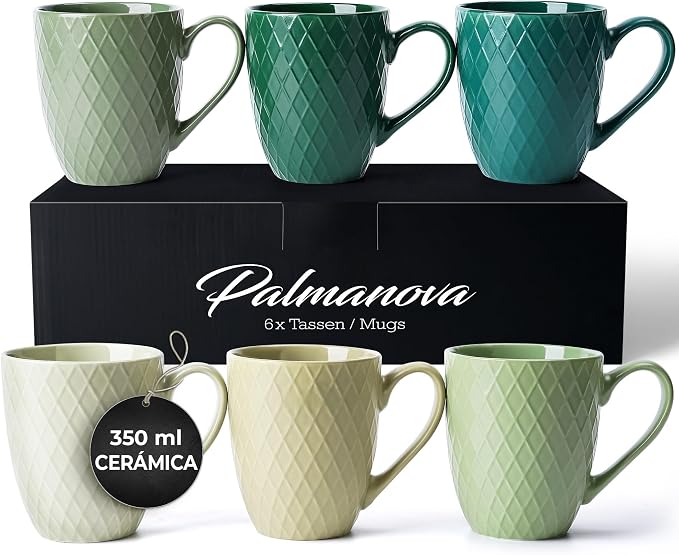 MIAMIO - Coffee Mugs Set of 6 - Palmanova Collection | Modern matte ceramic mug by MIAMIO