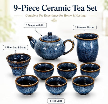 9-Piece Chinese Tea Set, Gongfu Tea Sets - Image 7