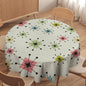 Retro Mid Century Round Tablecloth, Vintage Modern Colorful Abstract Geometric Art Bohemian Tablecloth for Home Party Dining Room Kitchen Decor 50Inch(127cm)