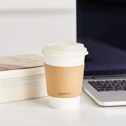 Amazon Basics Disposable Compostable Paper Coffee Cups - Image 8