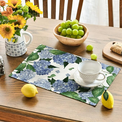 Artoid Mode Watercolor Hydrangea Placemats - Image 3