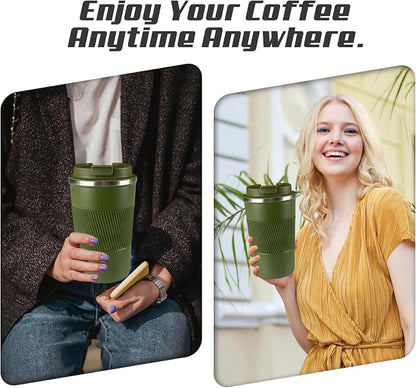 Vacuum Insulated Stainless Steel Travel Coffee Mug, Leak Proof Cup - Image 6