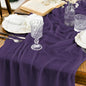 Artoid Mode Boho Cheesecloth Gauze Purple Wedding Table Runner, 120 Inch by ArtoidMode