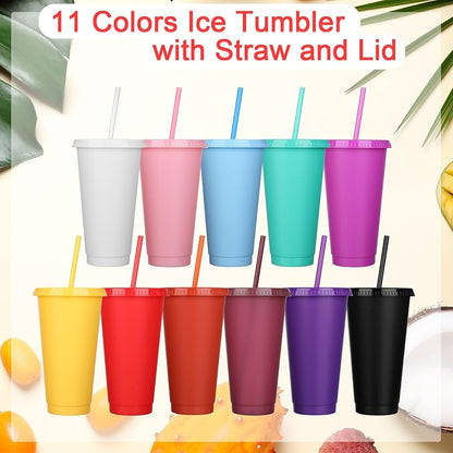 Honeydak 100 Pack Tumbler with Straw and Lid Bulk Cups - Image 3