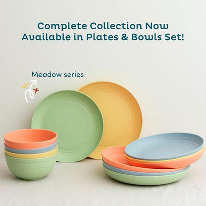 8-Pack Reusable Wheat Straw Plates Set - Image 8