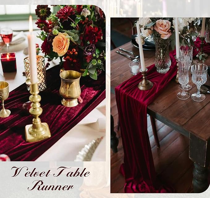 Velvet Table Runner 20 x 120 Inches 10ft Luxurious Thick Soft Velvet - Image 7