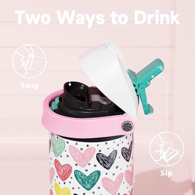 24 oz Valentine's Day Water Bottle: Meoky Stainless Steel Water Bottle - Image 2