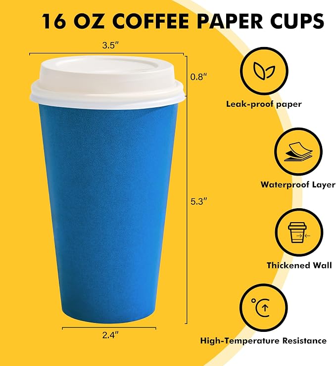 RACETOP 16 oz Paper Coffee Cups - Image 2