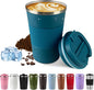Vacuum Insulated Stainless Steel Travel Coffee Mug, Leak Proof Cup by SPLMIFA