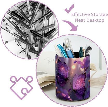 Leather Pen Holder for Desk - Image 4