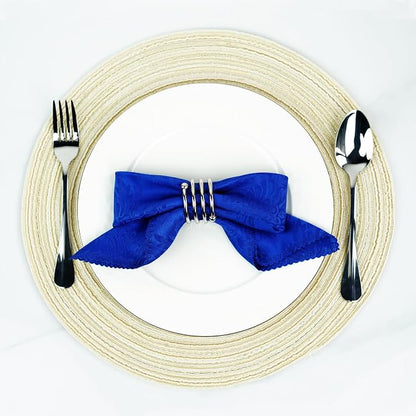 6Pcs Silver Napkin Rings Round Napkin Ring Set Napkin Holders - Image 4
