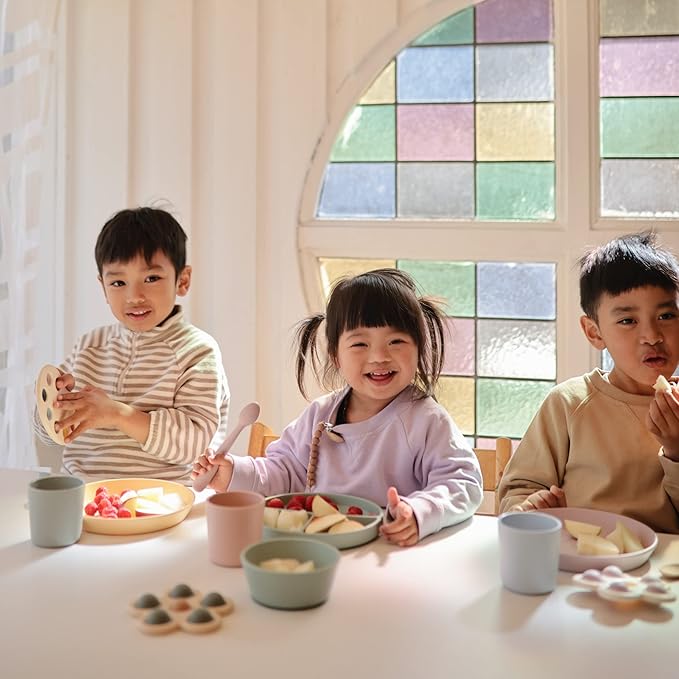mushie Dinnerware Cups For Kids | Made in Denmark, Set of 2 (Powder Blue)