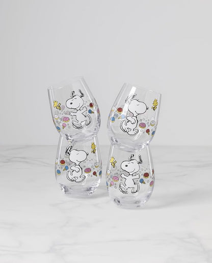 Lenox Chef Snoopy Glass Tumblers, drinking glasses - Image 2