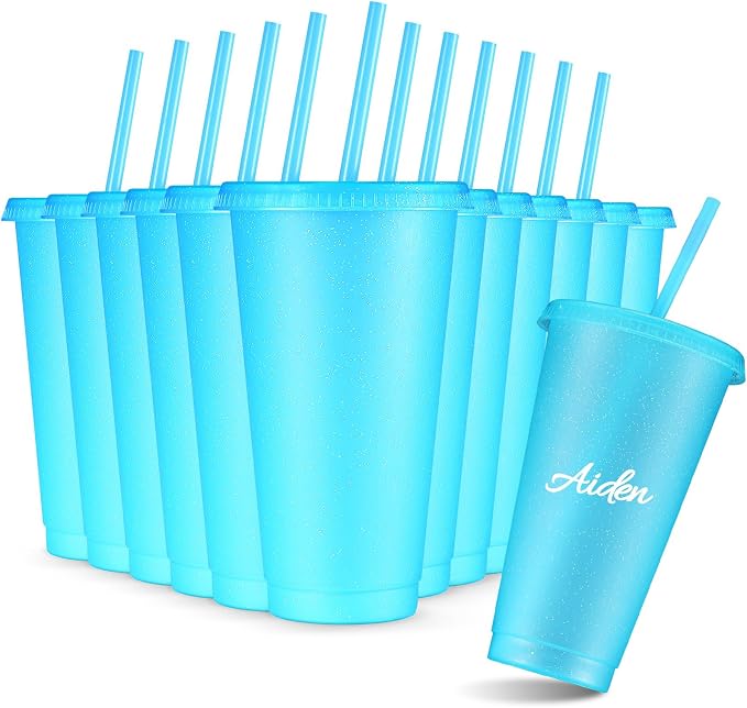 Amyhill 12 Pcs Reusable Glitter Cups by Amyhill